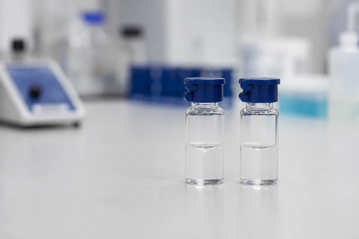 Research peptide vials in a laboratory — regenerative peptides